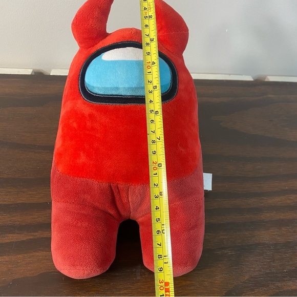 Max Among Us Red 12" Plush with Devil Horns Stuffed Animal - Picture 5 of 10